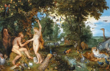 The Earthly Paradise with the Fall of Adam and Eve